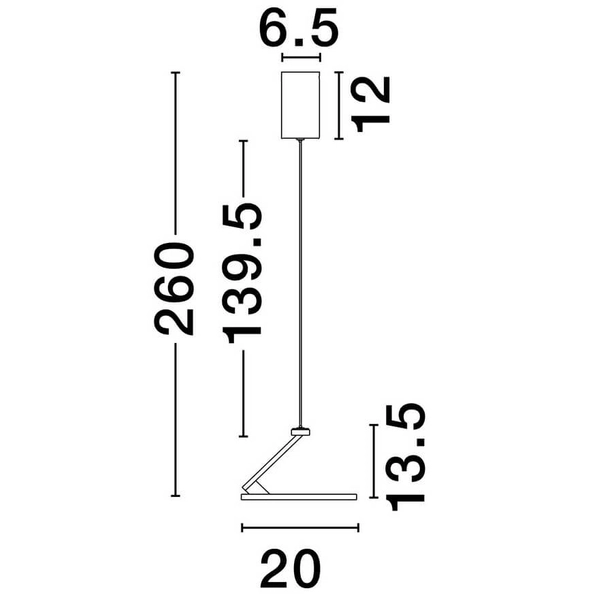 Lampa wisząca SORATA LE44750 LEDE 14W 3000K okrąg dysk czarna
