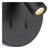 Ścienna lampa nad łóżko BENTJER 79201/09/30 Lucide LED 6W+3W 3000K czarny