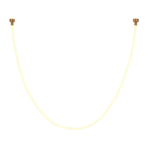 Lampa wisząca SNAKE MD1021-3 biała złota metal PVC LED 45W 3000K 3M wąż ledowy do salonu