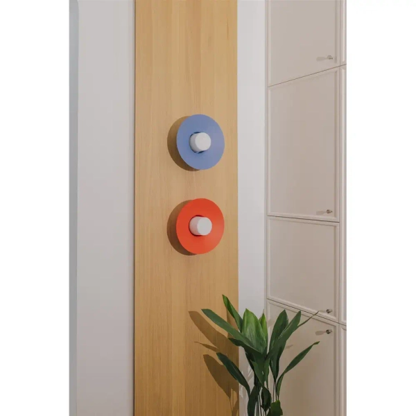 Naścienna minimalistyczna lampa Caponio CPWA112000 czerwono pomarańczowy