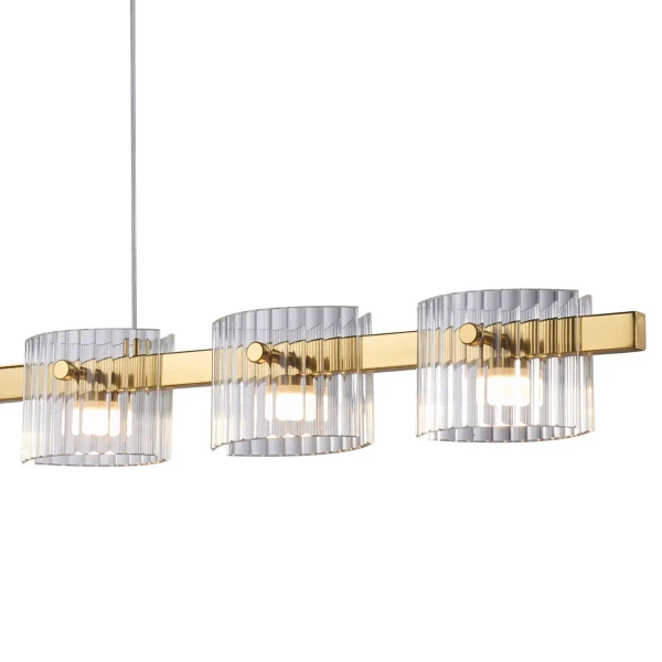 Lampa wisząca geometryczna BACCIO ST-DL8520 złota metalowa szlana LED 21W 3000K 7-punktowa