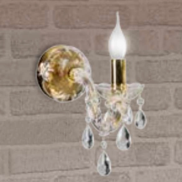 Lampa ścienna MARIA TERESA 21-95742 klasyczna świecznikowa pałacowa złota