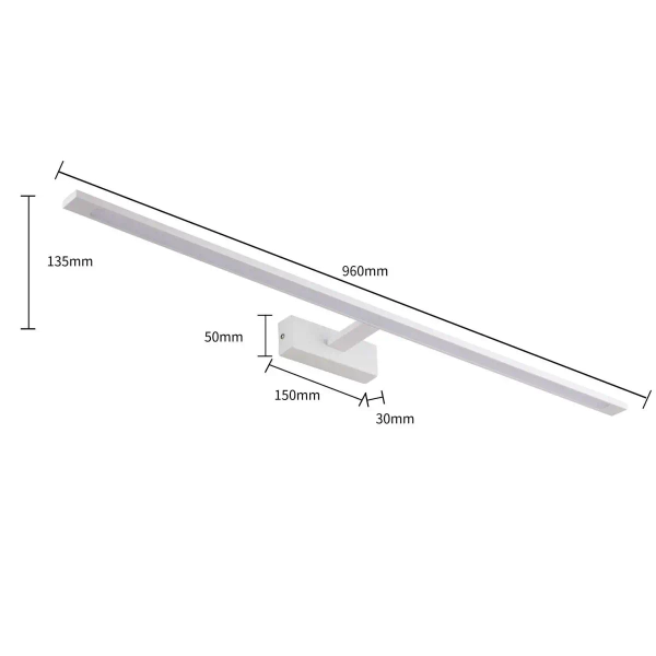 Kinkiet ścienny Isla GS-LWB-32W WH CCT LED 32W 3000-6000K IP44 biały