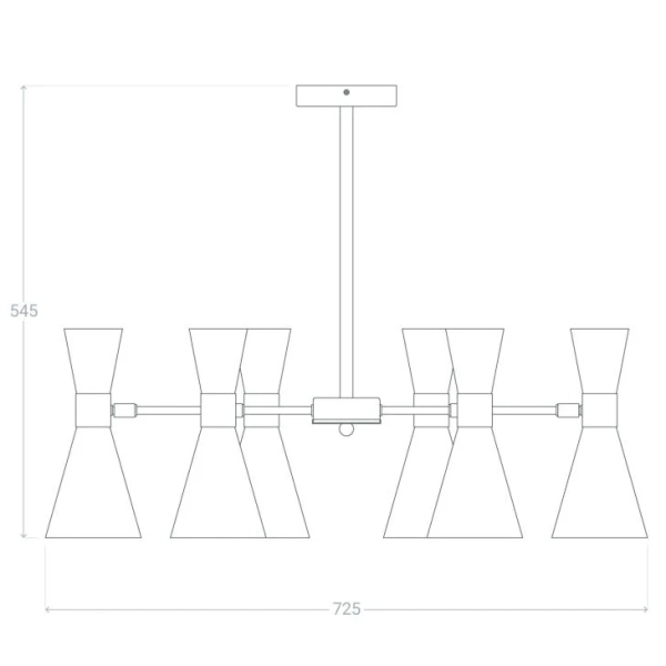 Wielopunktowa lampa sufitowa Libre ABR-LWS-6XE27 Abruzzo czarny złoty