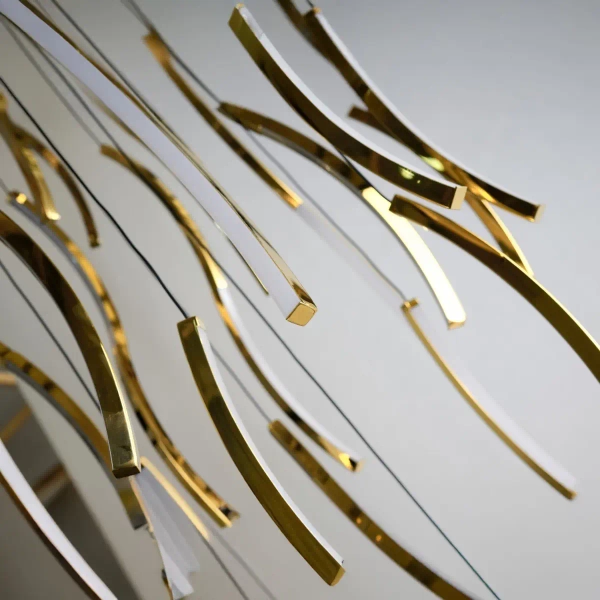 Wisząca lampa do salonu FLOW AZ6818 LED 324W 3000K ściemnialna złota