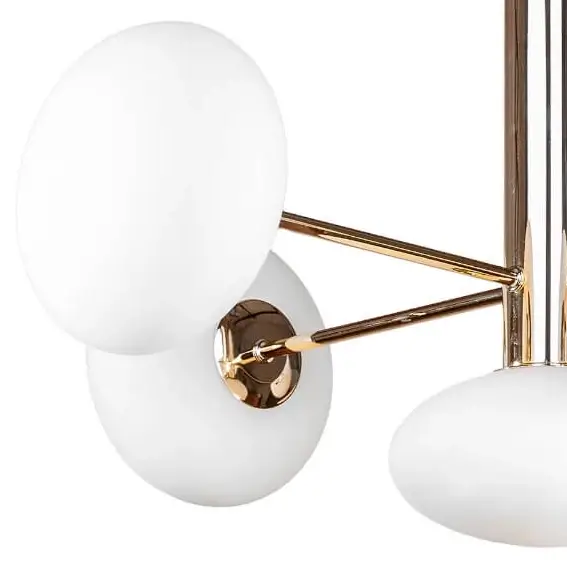 Kulista lampa sufitowa Omi 1199 Zumaline molekułowa złota biała