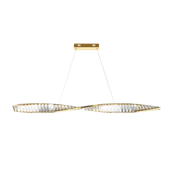 Żyrandol glamour Krone P097PL-L36BS3K LED 36W 3000K crystals mosiądz