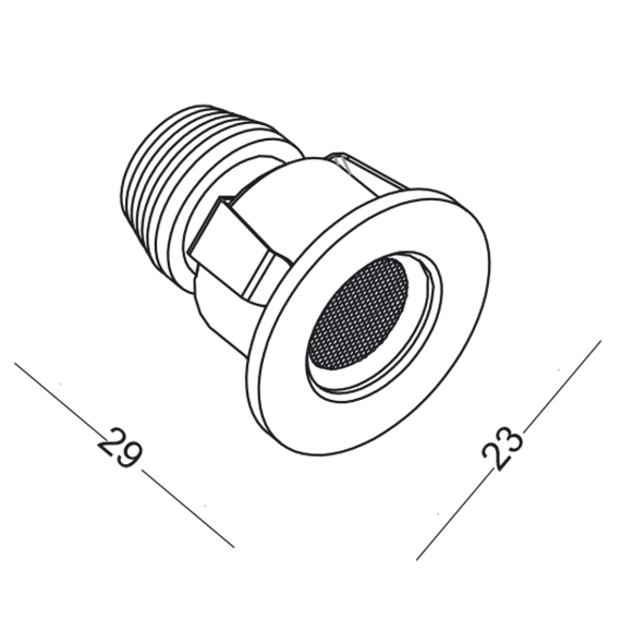 Oczko metalowe wpust POINT 2880A1101 LED 1W 3000K srebrny