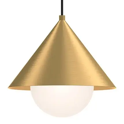 Stożkowa wisząca lampa Remyck ALM-REMYCK-P-GD metalowa złota