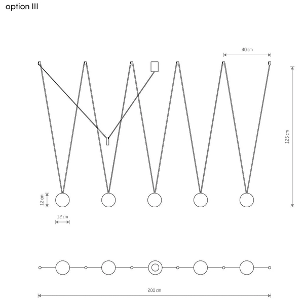 Lampa wisząca designerska kule Sling 10355 Nowodvorski nad stół czarna biała