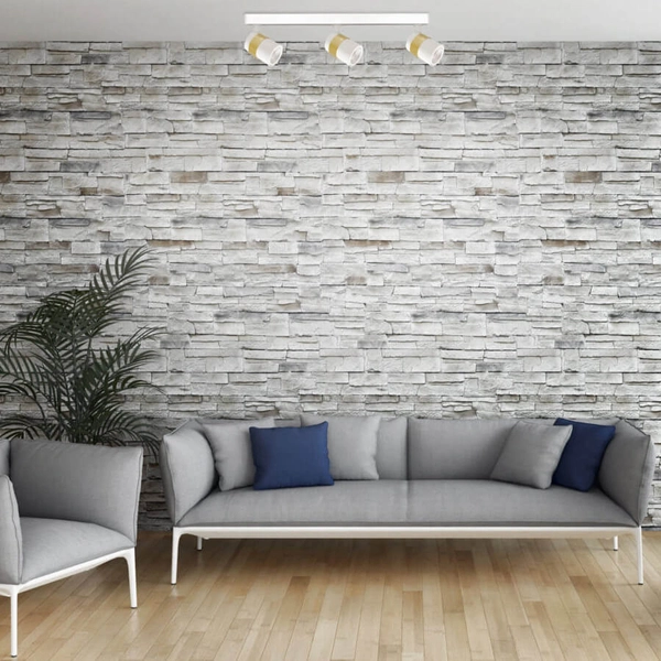 Sufitowa lampa reflektorki Antillo LP-770/3W WH regulowana nad wyspę metal biały złoty