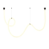 Lampa wisząca wąż ledowy SNAKE MD1021-4 black czarna metal PVC LED 60W 3000K 4M do jadalni