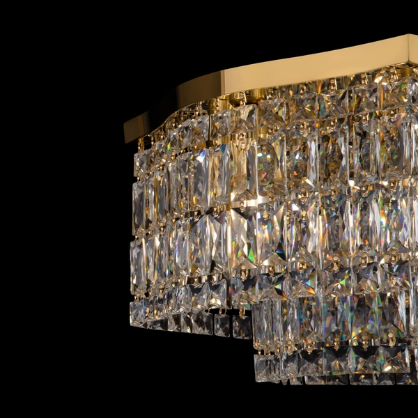 Kryształowa lampa sufitowa Diuna DIA005CL-06G złota