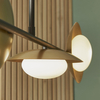 Modernistyczna lampa wisząca L&-192036 Light& na listwie złota brązowa