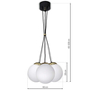 Loftowa LAMPA wisząca SPARTA MLP6499 Milagro okrągła OPRAWA szklany ZWIS kaskada biała złota