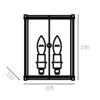 Ścienna lampa loftowa NEW YORK W02312AU szklany kinkiet złoty