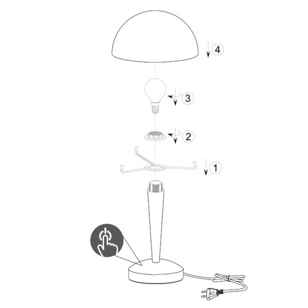 Nocna lampka Canaria R59561131 RL Light sypialniana metalowa biała