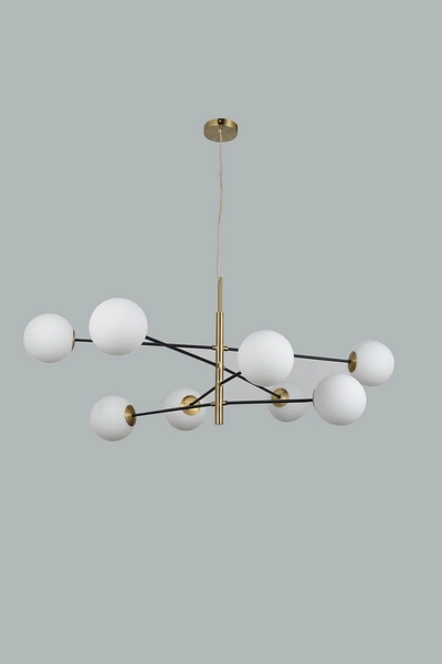 Molekularna lampa wisząca Oviedo nad łóżko złota biała