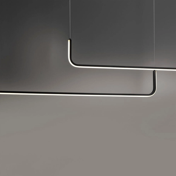 Podwójna lampa wisząca PIURA LE44357 LED 40W 3000K belka czarna