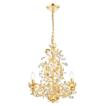 Żyrandol wiszący Audley AUD0335-EH Dar Lighting regulowana pałacowa liście złota