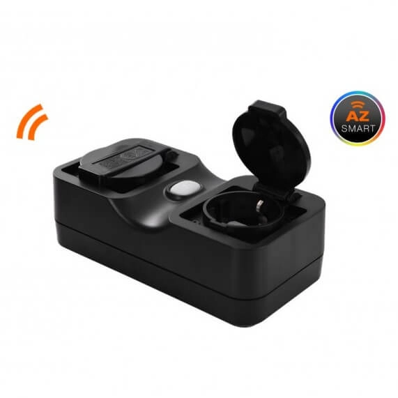 Wtyczka sterowana aplikacją DOUBLE AZ3223 Azzardo IP44 podwójna czarny