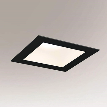 Podtynkowy plafon MACHIDA 8067 Shilo kwadratowy do łazienki IP44 czarny