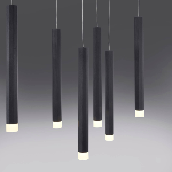 Zawieszana lampa nad wyspę BRUNO 15206-18 LED 52W 3000K sople czarny