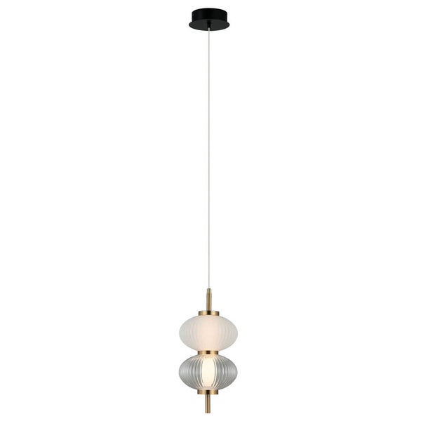 Wisząca lampa do salonu Testa PND-84938-2-BK LED 8W 3000K transparentna
