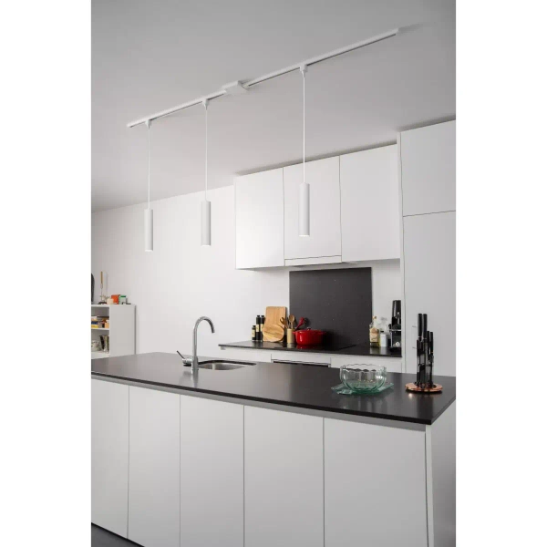 Zwisająca lampa Track 09955/01/31 Lucide sopel ściemniana biała