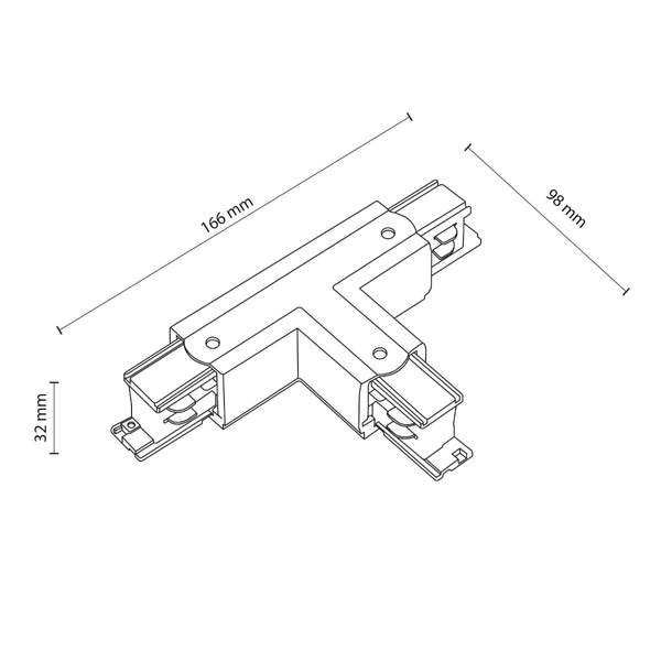 Łącznik trójobwodowy Tracer 3556 TK Lighting do systemu szynowego biały