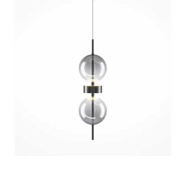 Kulista lampa wisząca Double Moon MOD478PL-L8B3K czarna LED 8W 3000K nad stół