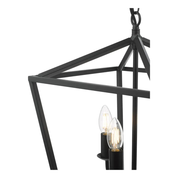 Łańcuchowa wisząca lampa Fionn FIO0422 metalowa vintage czarna