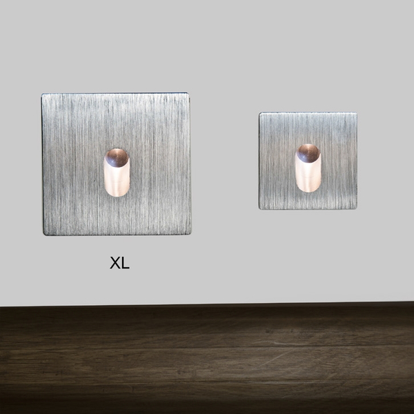 Lampa z czujnikiem schodowa Lesel 001 XL z cz. ruchu 100102208CR Elkim LED 1W 4000K srebrne