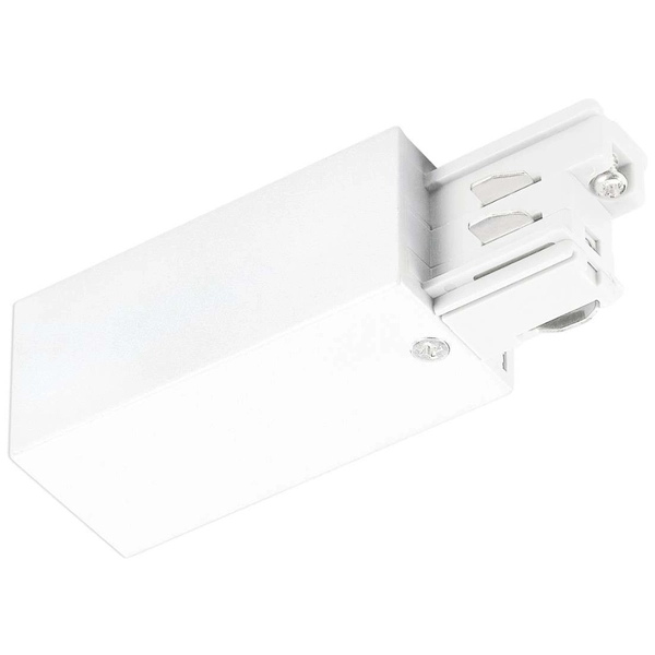 Zasilanie szynoprzewodu uziemienie lewe HT4-L01/WU Italux do 3-fazowej szyny natynkowej 230V biały