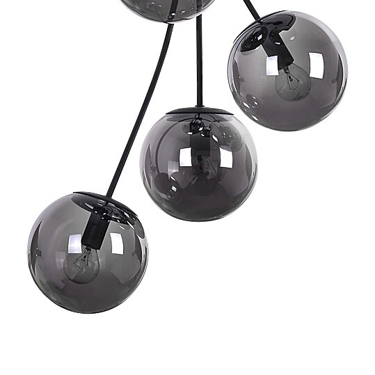Loftowa lampa wisząca Glory 3508 przydymione molekuły kule nad łóżko