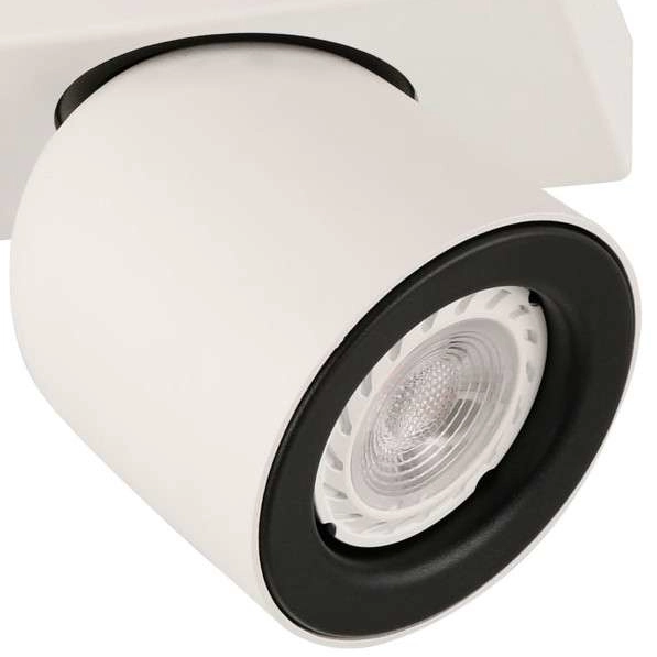 Spot LAMPA sufitowa NUORA SPL-2855-1B-WH Italux metalowa OPRAWA regulowany reflektorek plafon biały czarny