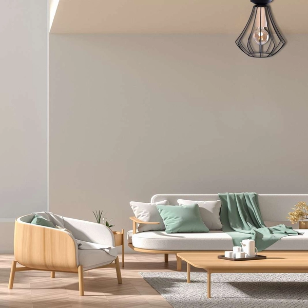 Druciana LAMPA sufitowa WILL MLP4189 Milagro natynkowa OPRAWA plafon metalowa klatka drewno czarna