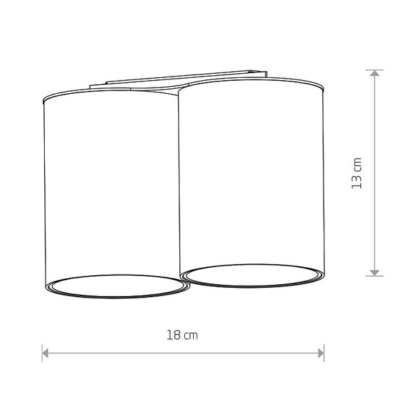 Tuby natynkowe czarne Eye Tone 8087 sufitowa lampa do salonu