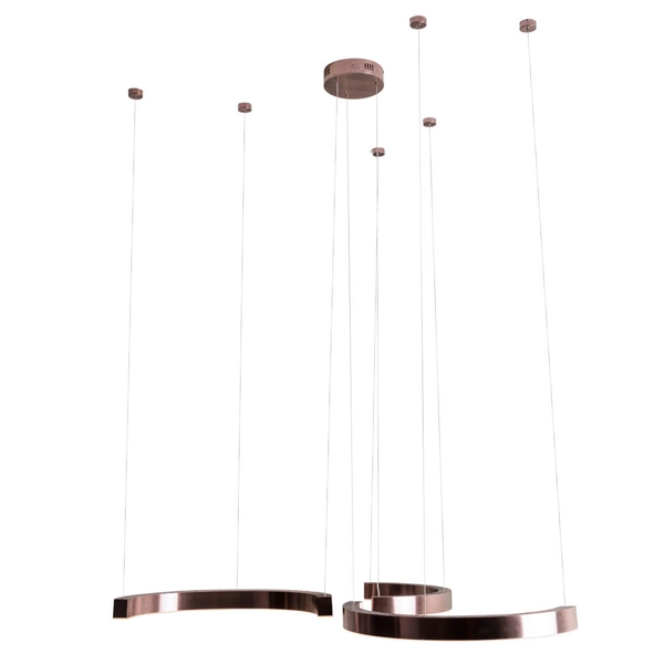 Wisząca lampa Lotus P0571D LED 40W 3000K nowoczesna metalowa brązowa