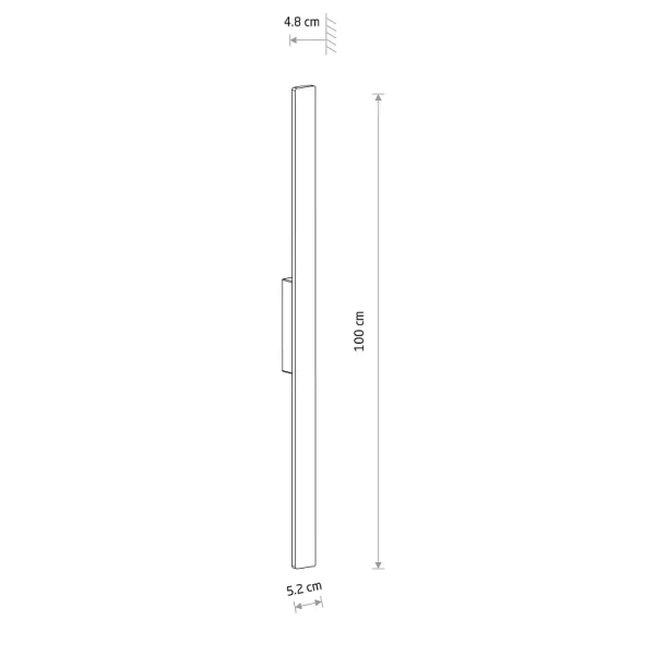 Metalowa lampa ścienna do ogrodu DEMI 11557 LED 18W 3000K IP54 czerwona