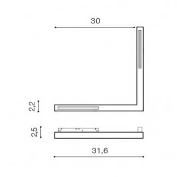 Lampa do systemu szynowego magnetycznego Saga AZ4616 LED 24W 4000K biała