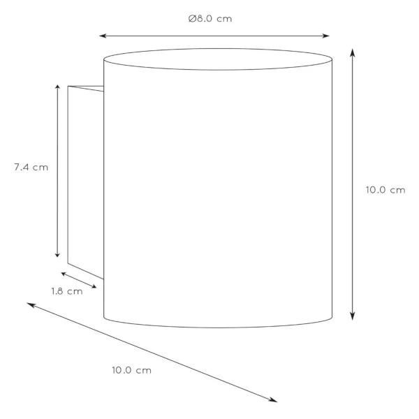 Ścienny kinkiet tuba XERA 23252/01/31 Lucide dół-góra do sypialni biały