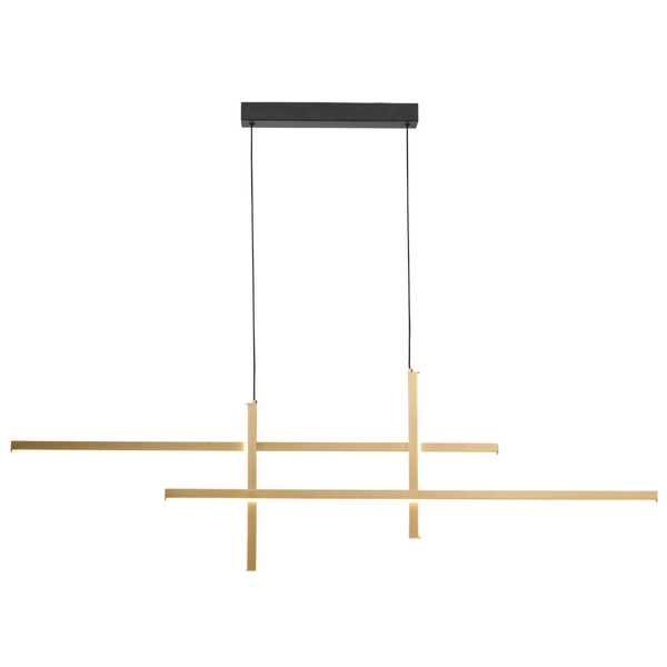 Ledowa Lampa wisząca nad stół Edge 22008P-BK/GD 42W 3000-6000K złota czarna