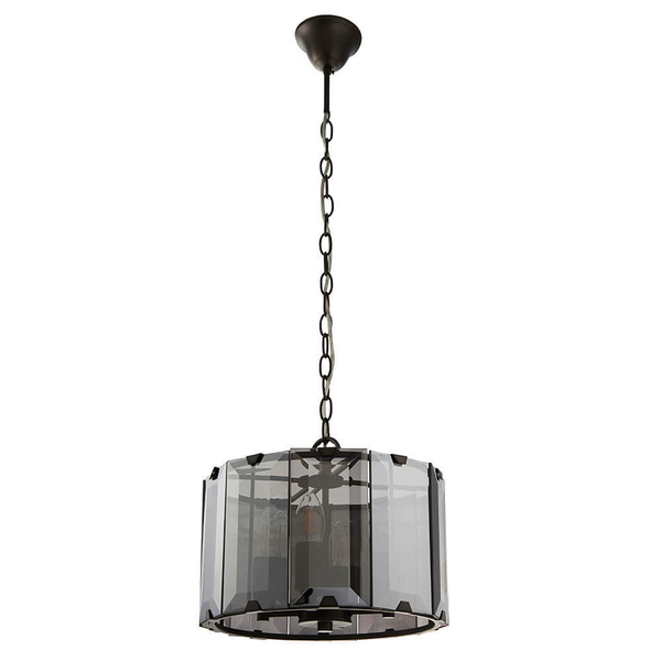 Szklana lampa wisząca nad stół Clooney 61281 loftowa przydymiony