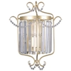 Kinkiet LAMPA ścienna RINALDO WL-33057-1-CH.G Italux metalowa OPRAWA z kryształkami glamour crystal złota szampańska