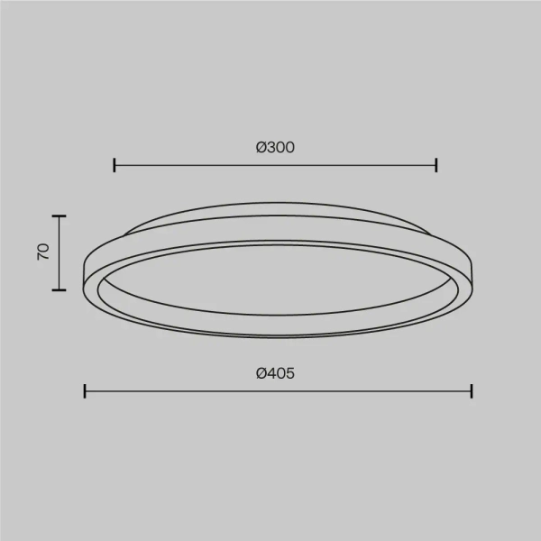 Okrągły plafon Orign MOD311CL-L27B3K LED 27W 3000K czarny