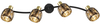 Sufitowa lampa Indiana 54357-4B reflektorki czarne przydymione
