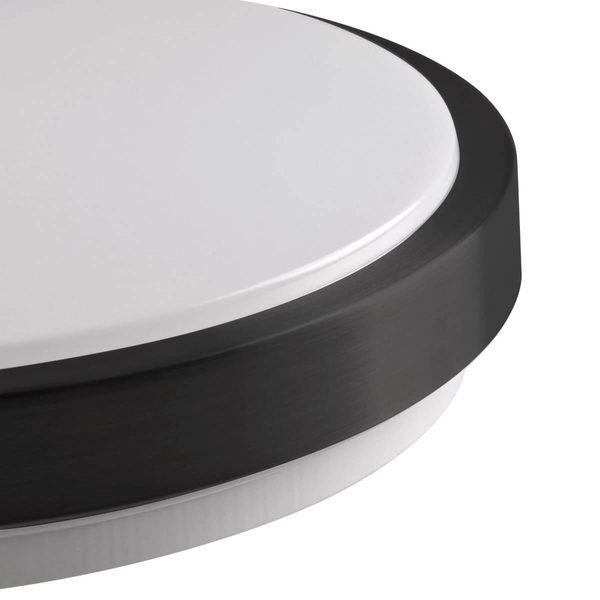 Okrągły plafon nasufitowy Benedykt 327307 Polux do jadalni czarny biały