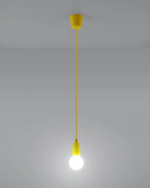 Industrialna LAMPA wisząca SL.0578 OPRAWKA na żarówkę ZWIS kabel przewód żółta