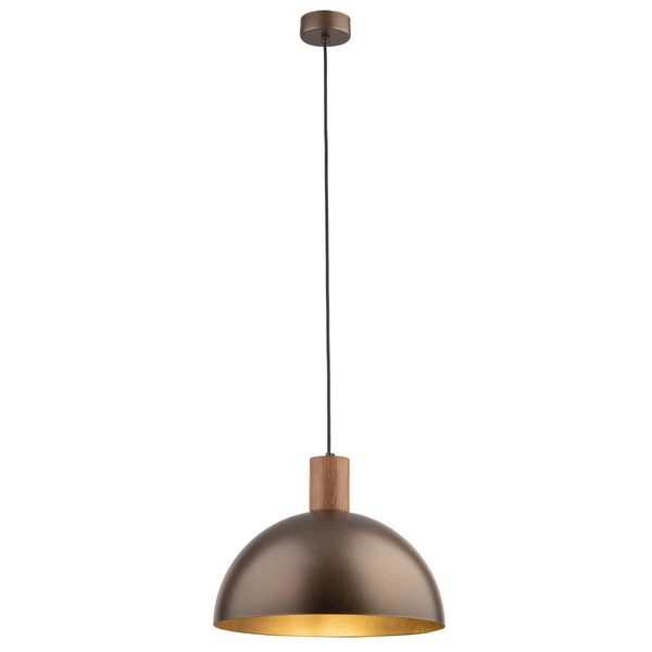 Lampa zwisowa nad stół Oslo 4508 do kuchni drewniana brązowa